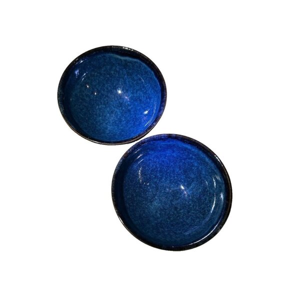 Sapphire Blue, Churchill China, Ripple Snack Bowls, Set of 2 - Picture 2 of 8